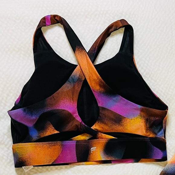 Fabletics Other - “Meltdown” Pattern Bra 🔥💜 Fabletics No-Bounce Sports Bra 💜 High Impact 💜